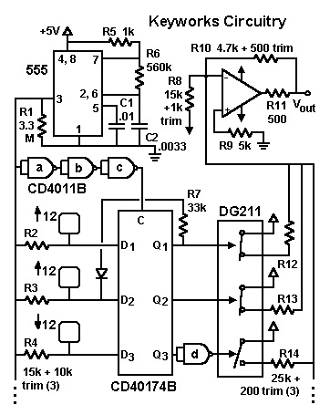 Stealth octave key circuit